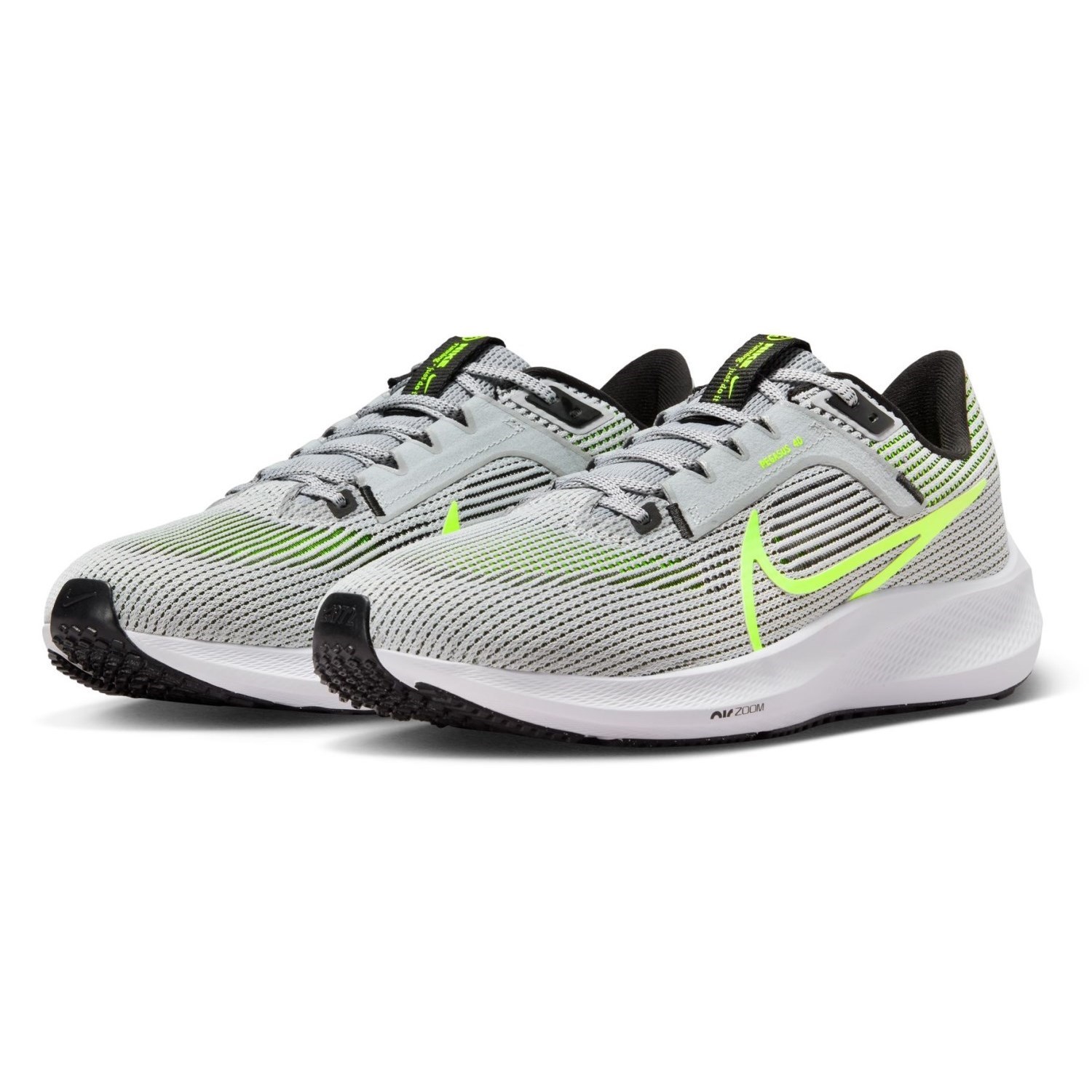 Nike Air Zoom Pegasus 40 - Mens Running Shoes - Wolf Grey/Volt/Black ...