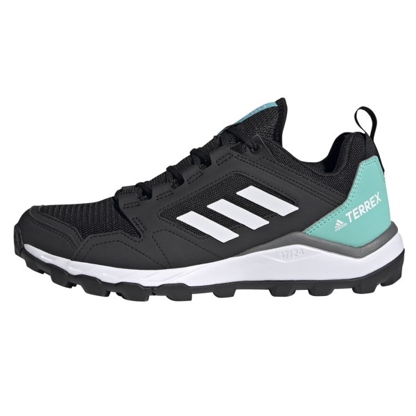 Adidas Terrex Agravic TR - Womens Trail Running Shoes - Core Black/Crystal White/Acid Mint