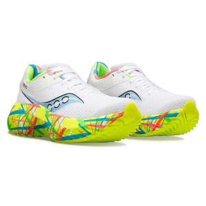 Saucony Kinvara Pro - Womens Running Shoes - White/Citron