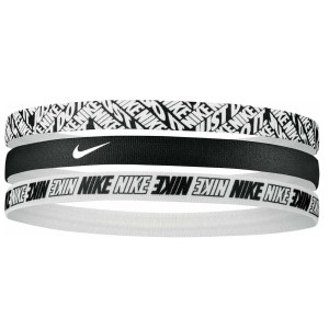 Nike Printed Sports Headbands - 3 Pack - Black/White
