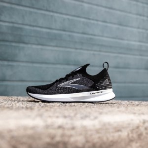 Brooks Levitate StealthFit 5 - Womens Running Shoes - Black/Grey/White