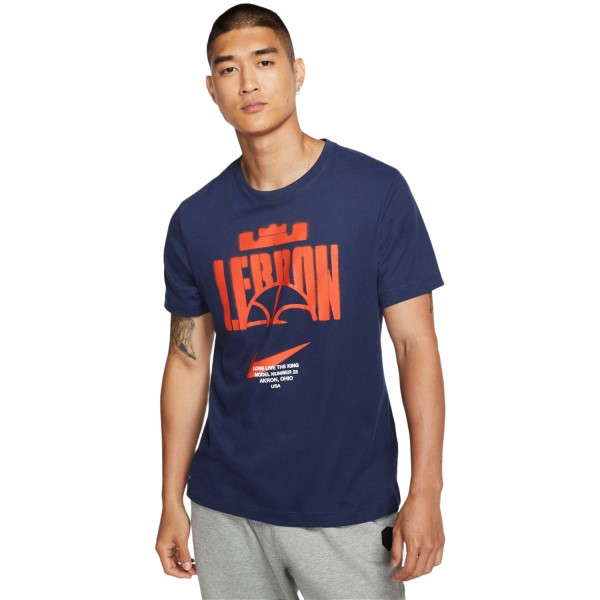 Nike Dri-Fit Lebron Mens Basketball T-Shirt - Midnight Navy