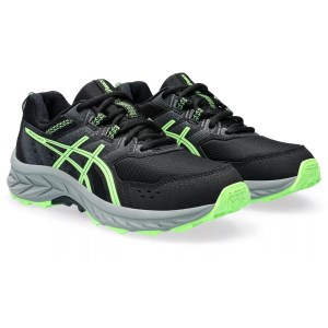 Asics Gel Venture 9 GS - Kids Trail Running Shoes - Black/Illuminate Green