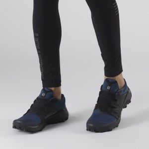 Salomon Wildcross - Mens Trail Running Shoes - Dark Denim/Black/Navy Blazer