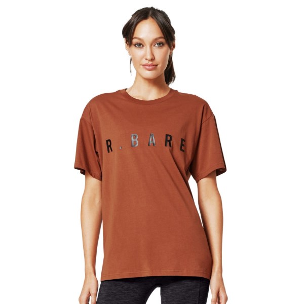 Running Bare Hollywood 90s Womens T-Shirt - Caramel