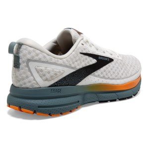 Brooks Trace 3 - Mens Running Shoes - White/Orange/Blue