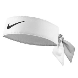 Nike Dri-Fit Tennis Official On Court Tie-up Headband - White/Black