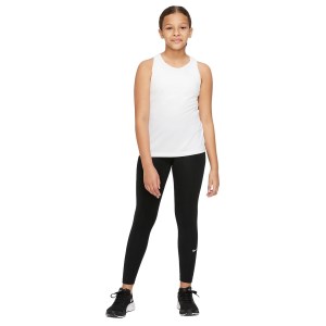 Nike One Dri-Fit Kids Girls Training Tights - Black/White
