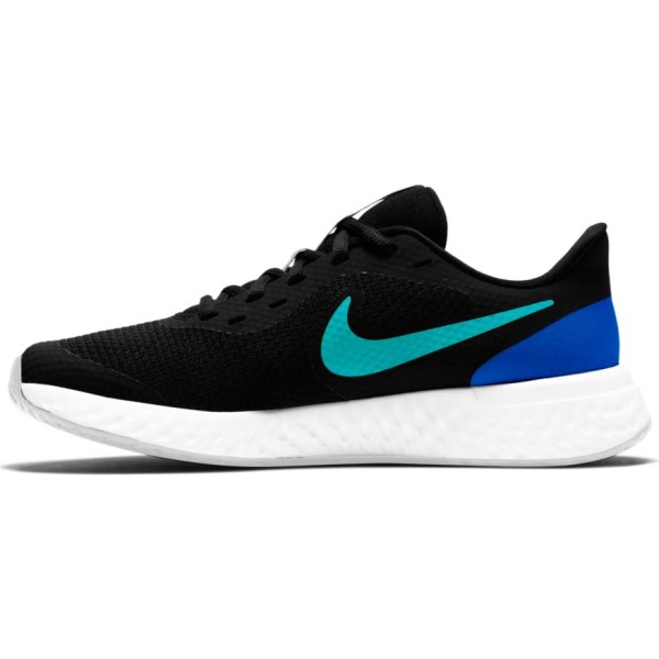 Nike Revolution 5 GS - Kids Running Shoes - Black/Oracle Aqua/Hyper Blue