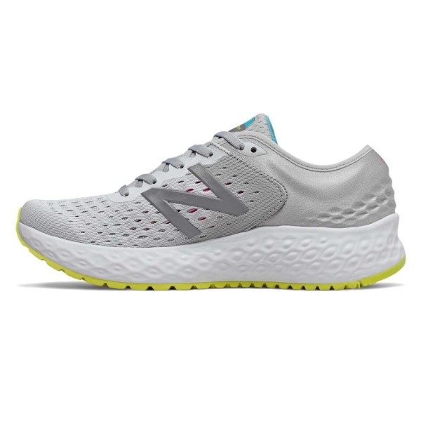 New Balance Fresh Foam 1080v9 - Womens Running Shoes - Light Aluminium/Silver/Sulphur Yellow
