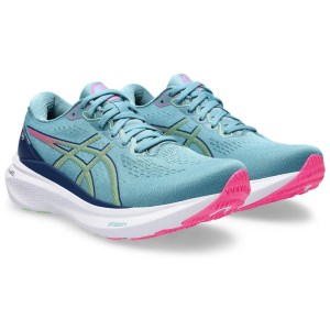 Asics Gel Kayano 30 - Womens Running Shoes - Gris Blue/Lime Green