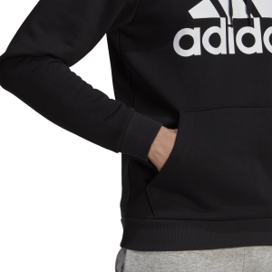 Adidas Essentials Fleece Logo Mens Hoodie - Black/White