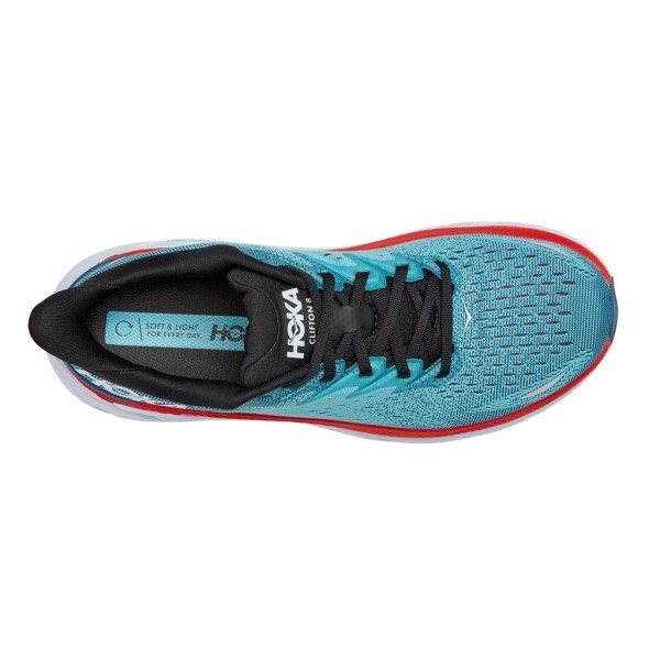 Hoka Clifton 8 - Mens Running Shoes - Real Teal/Aquarelle