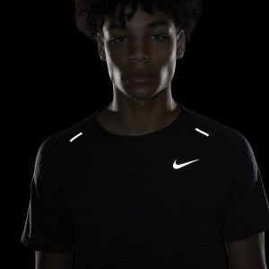 Nike TechKnit Ultra Mens Running T-Shirt - Black/Smoke Grey/Reflective Silver