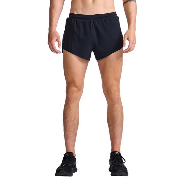 2XU Light Speed 3 Inch Mens Running Shorts - Black/Black Reflective