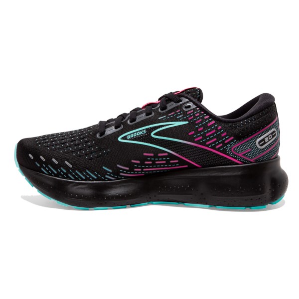 Brooks Glycerin 20 - Womens Running Shoes - Black/Blue Light/Pink