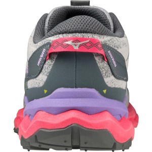 Mizuno Wave Daichi 7 - Womens Trail Running Shoes - Pearl Blue/High Vis-Pink/Purple Punch