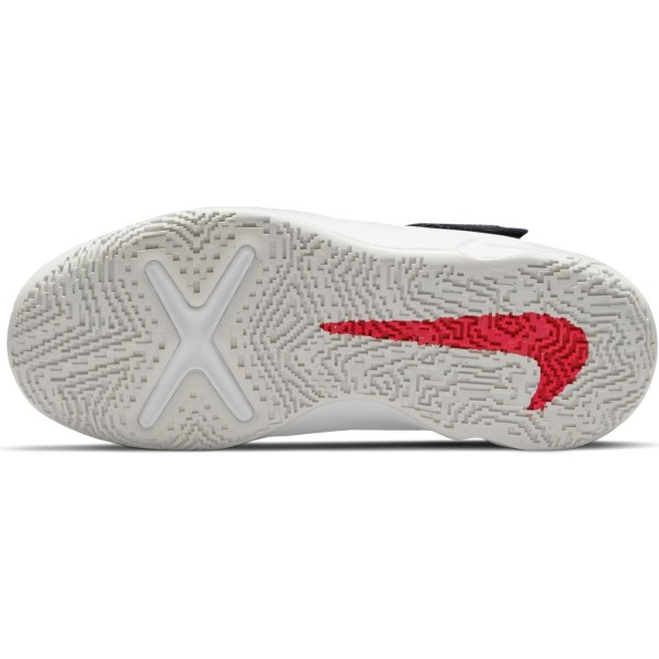 Nike Team Hustle D 10 PS - Kids Basketball Shoes - Off Noir White/University Red/Game Royal