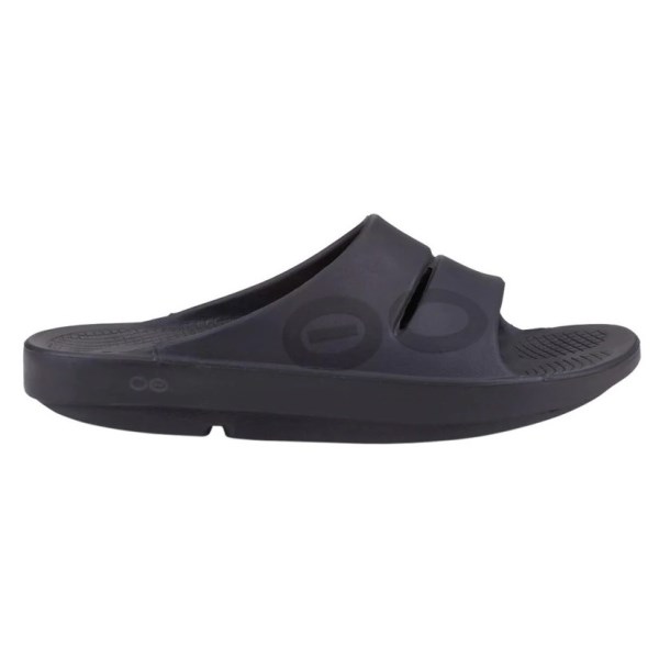 OOFOS OOAHH Sport - Unisex Recovery Slides - Matte Black | Sportitude