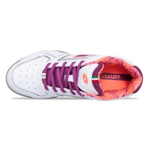 Lotto T-Tour VIII 600 - Womens Tennis Shoes - White/Pink