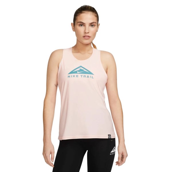 Nike Dri-Fit Womens Trail Running Tank Top - Pink Bloom/Mineral Teal