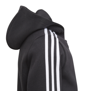 Adidas Essentials 3-Stripes Full Zip Kids Hoodie - Black/White