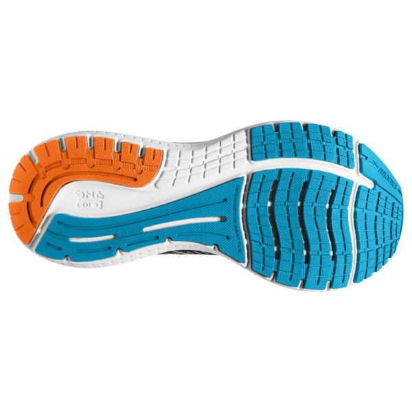 Brooks Glycerin GTS 19 - Mens Running Shoes - Black/Blue/Orange