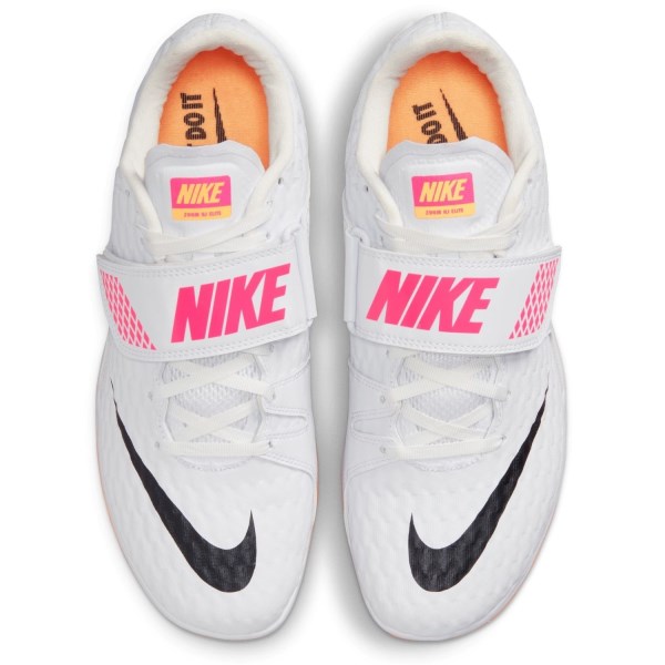 Nike High Jump Elite - Unisex High Jump Spikes - White/Hyper Pink/Laser Orange/Black