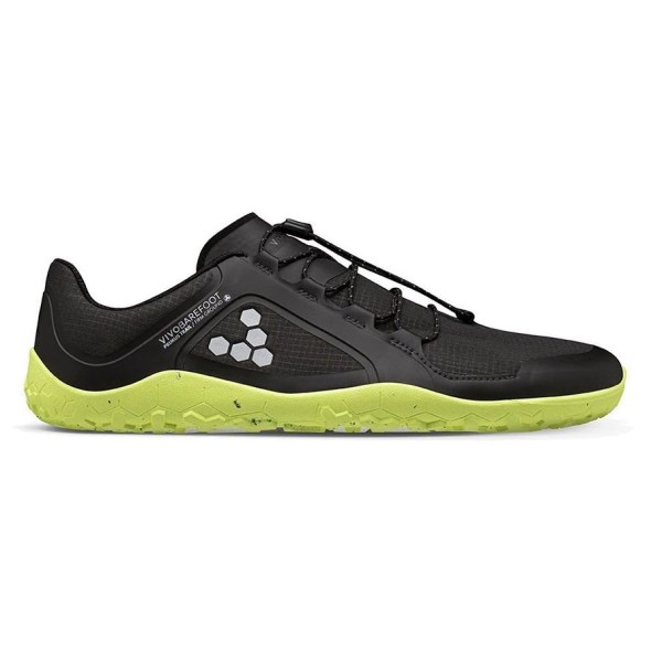Vivobarefoot Primus Trail 2.0 All Weather FG - Mens Trail Running Shoes - Obsidian/Bio Lime