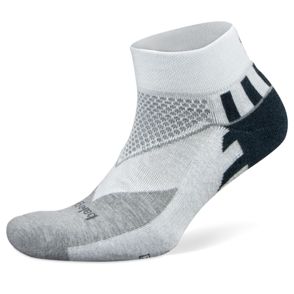 Balega Enduro Low Cut Running Socks - White/Mid Grey