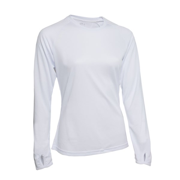 Womens Action Long Sleeve Running T-Shirt - White