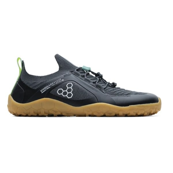 Vivobarefoot Primus Trail Knit FG - Mens Trail Running Shoes - Graphite/Gum