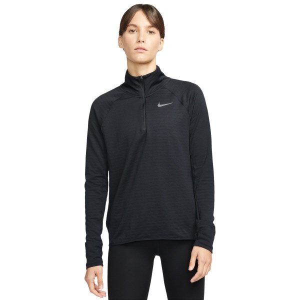 Nike Therma-Fit Element 1/2 Zip Womens Running Top - Black/Reflective Silver