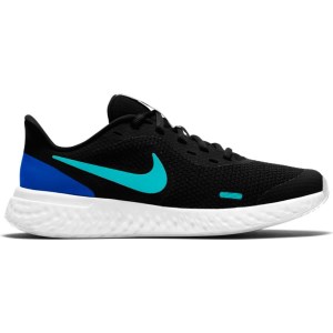 Nike Revolution 5 GS - Kids Running Shoes - Black/Oracle Aqua/Hyper Blue