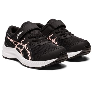 Asics Contend 8 PS - Kids Running Shoes - Black/Frosted Rose