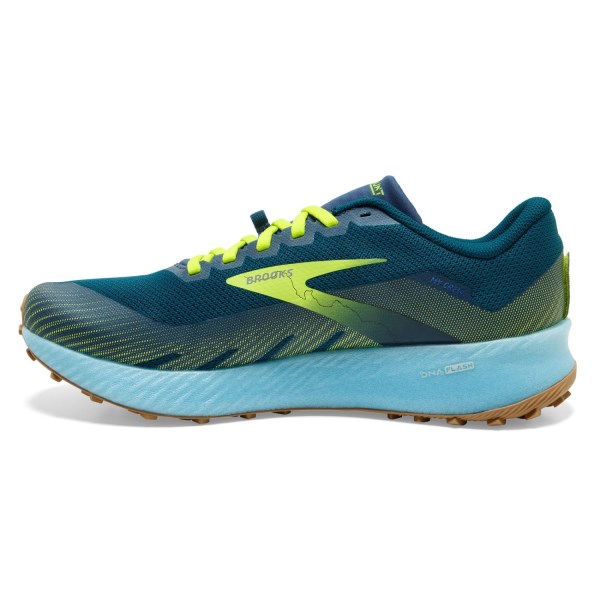 Brooks Catamount - Mens Trail Racing Shoes - Blue/Lime/Biscuit