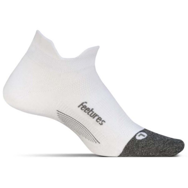 Feetures Elite Ultra Light Cushion No Show Tab Running Socks - White