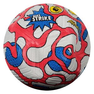 Nike Premier League Strike Soccer Ball - White/Laser Crimson/Blue/Yellow