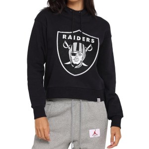 Majestic Rando Raiders Crop Womens Football Sweatshirt - Black