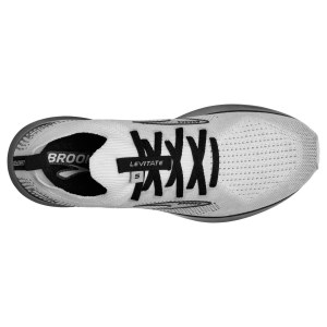 Brooks Levitate StealthFit 5 - Mens Running Shoes - White/Grey/Black