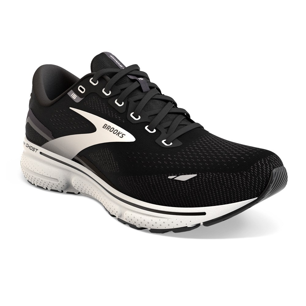 Brooks Ghost 15 - Mens Running Shoes - Black/White | Sportitude