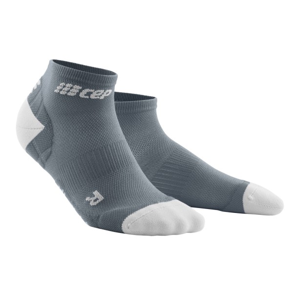 CEP Ultra Light Compression Low Cut Running Socks - Grey/Light Grey