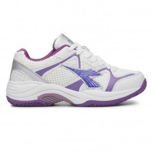 Diadora Miss Match - Kids Netball Shoes - White/Purple