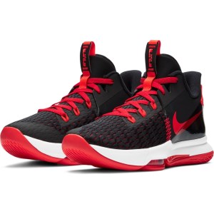 Nike Lebron Witness V - Mens Basketball Shoes - Black/Bright Crimson/University Red
