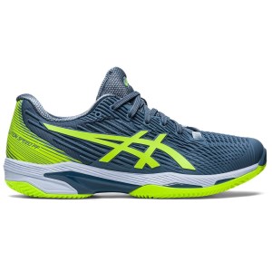Asics Gel Solution Speed FF 2 Clay - Mens Tennis Shoes - Steel Blue/Hazard Green