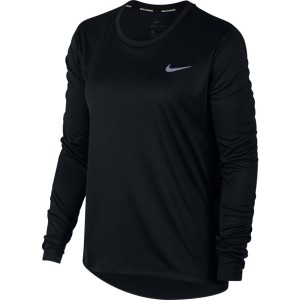 Nike Miler Womens Long Sleeve Running Top - Black