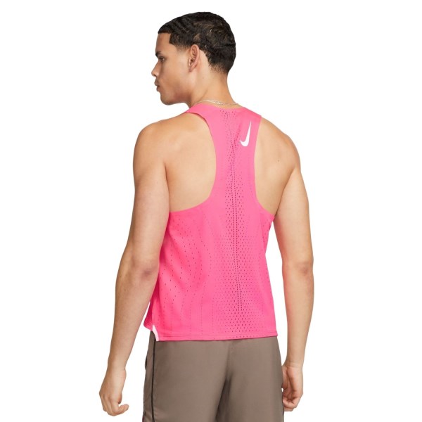 Nike Dri-Fit ADV AeroSwift Mens Running Singlet - Hyper Pink/White