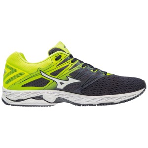Mizuno Wave Shadow 2 - Mens Running Shoes - Graphite/Safety Yellow