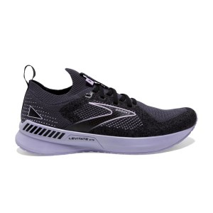 Brooks Levitate StealthFit GTS 5 - Womens Running Shoes - Black/Ebony/Lilac