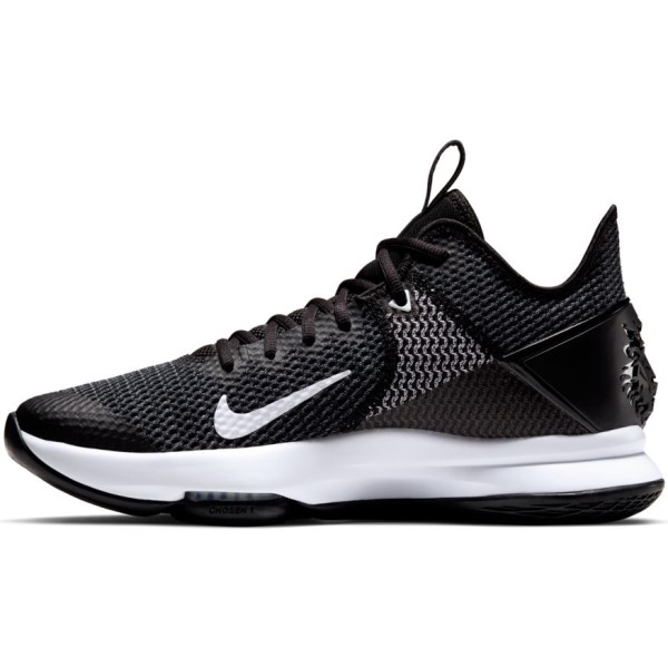 Nike LeBron Witness IV - Mens Basketball Shoes - Black/White/Iron Grey